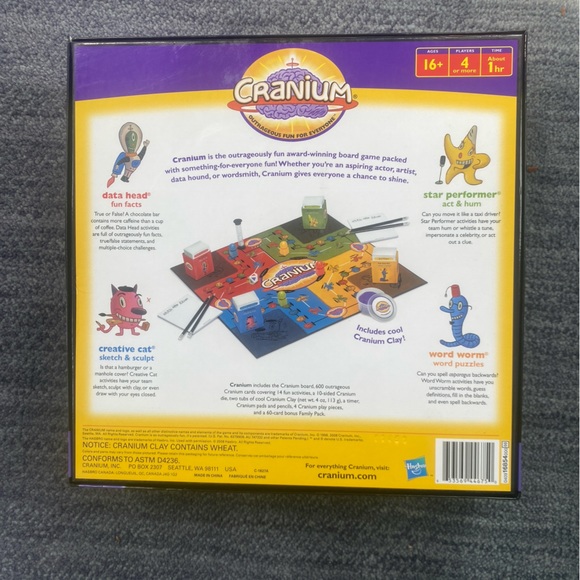 ⭐️Hasbro ⭐️ Cranium Board Game with 60 Card Bonus Family Pack - Picture 2 of 9